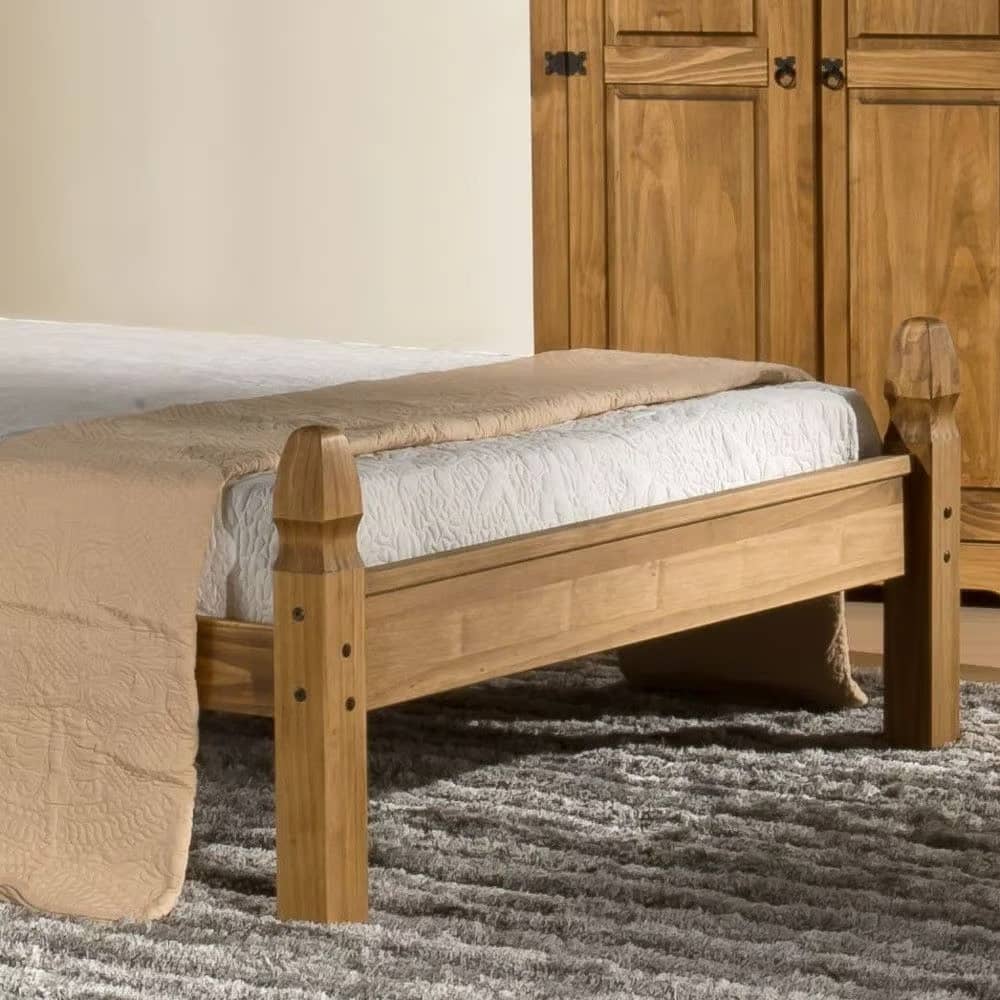 Corona - Low Foot End - Waxed Solid Pine Wooden Bed - Bickfords