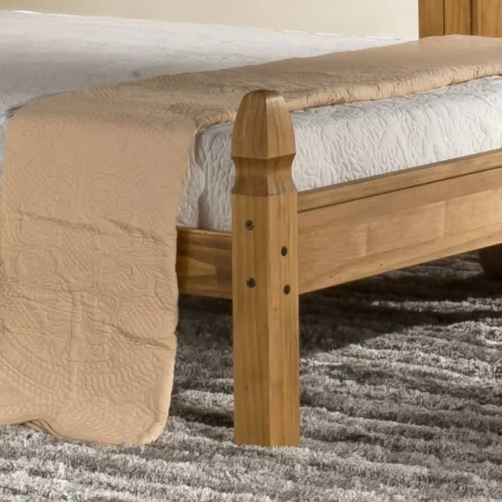 Corona - Low Foot End - Waxed Solid Pine Wooden Bed - Bickfords