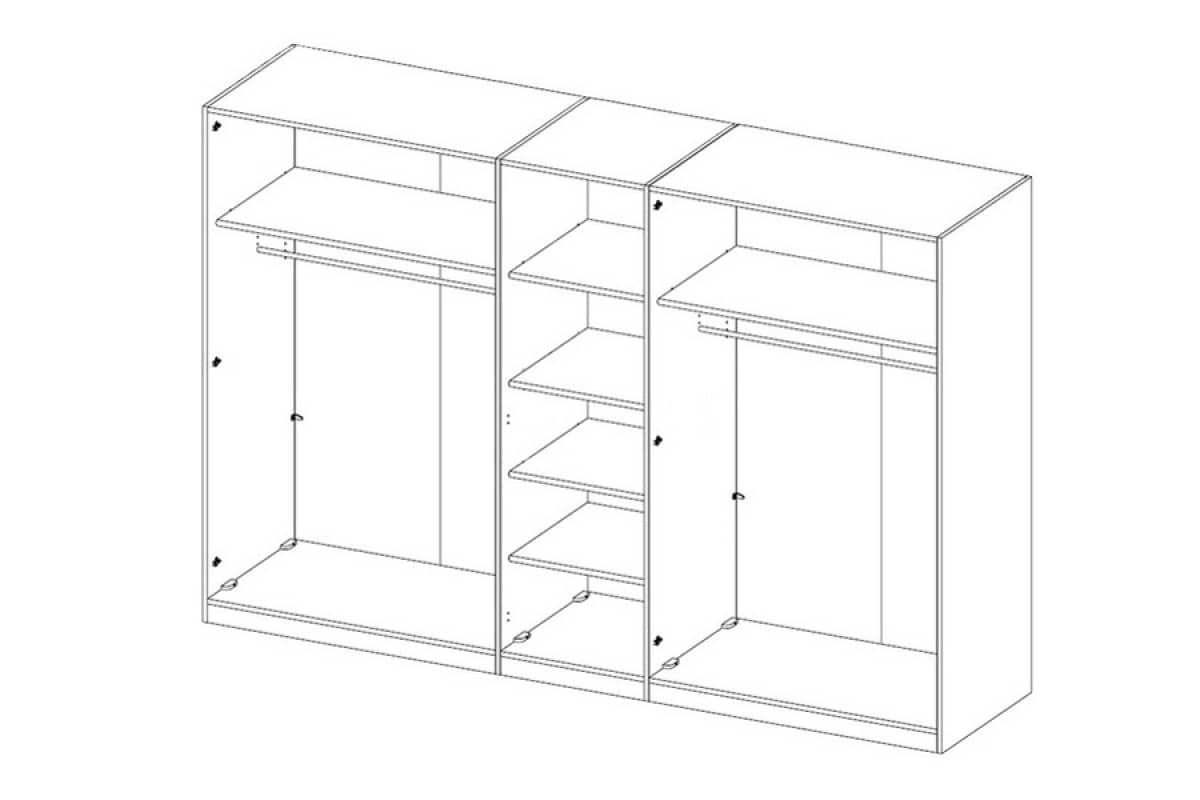 Hektor 21 - 5 Door Wardrobe